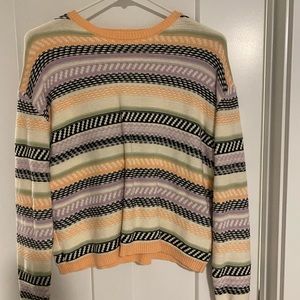 Peach sorbet multi sweater